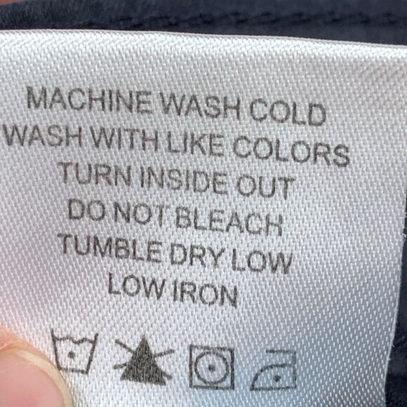 Lila Ryan The Jase Pedal Pusher Pants Womens 8 Navy Blue Slim Fit Flat Front - Picture 8 of 9